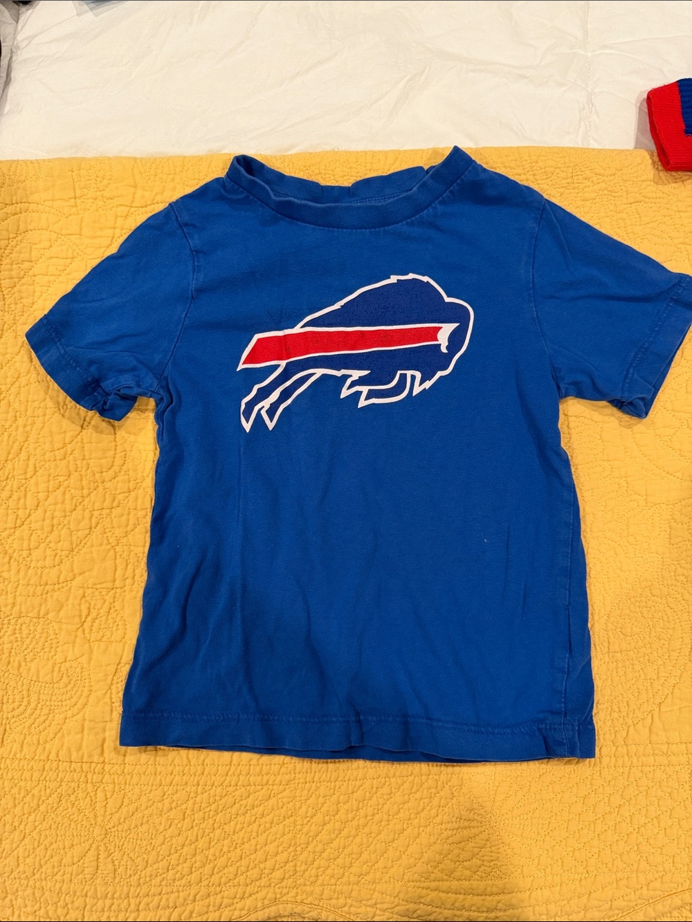 NFL Blue Short-Sleeve Team Logo Tee with Red & White Accent